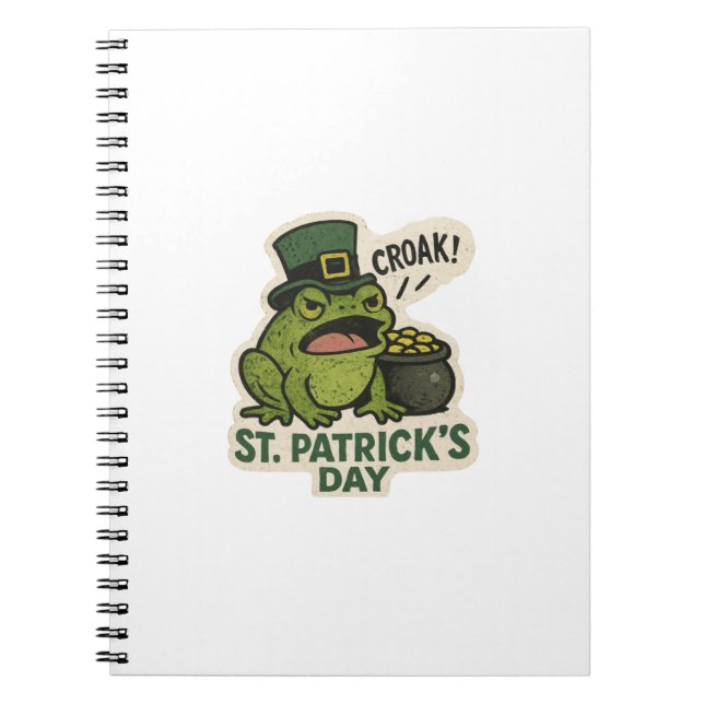 Grumpy Frog St.Patrick's Day Anteckningsbok (Framsidan)