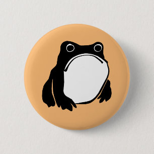 Grumpy Frog teckning japansk konst av Matsumoto Ho Knapp