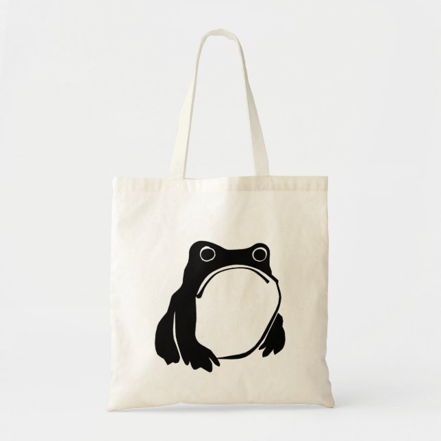 Grumpy Frog teckning japansk konst av Matsumoto Ho Tygkasse (Framsidan)