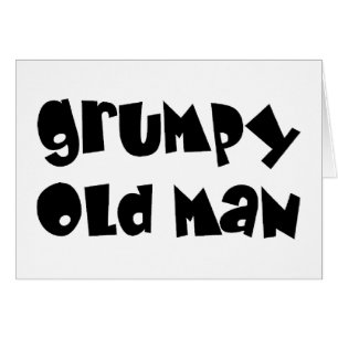 Grumpy gamal man hälsningskort