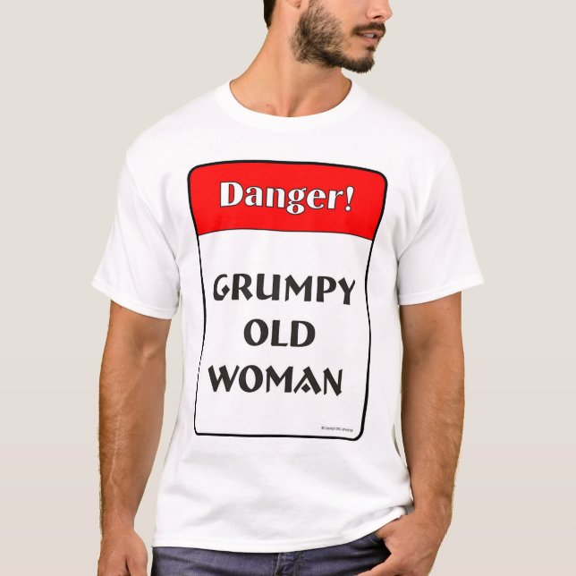 Grumpy gammal kvinna t-shirt (Framsida)