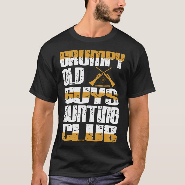 Grumpy Gamy Killar Hunting Klubb Attitude Gift T Shirt (Framsida)
