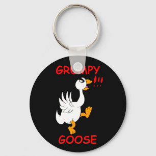 Grumpy gås Keychain Nyckelring