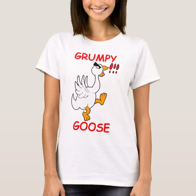 Grumpy gåsT-tröja Tee Shirt (Framsida)