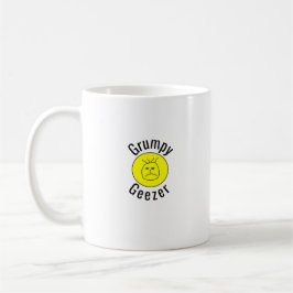 Grumpy Geezer Liten logotyp med böjd text Kaffemugg