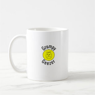 Grumpy Geezer Liten logotyp med böjd text Kaffemugg