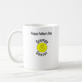 Grumpy Geezer Liten logotyp med böjd text Kaffemugg