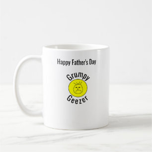 Grumpy Geezer Liten logotyp med böjd text Kaffemugg