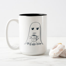 Grumpy Ghost med Coffee Mugg Design