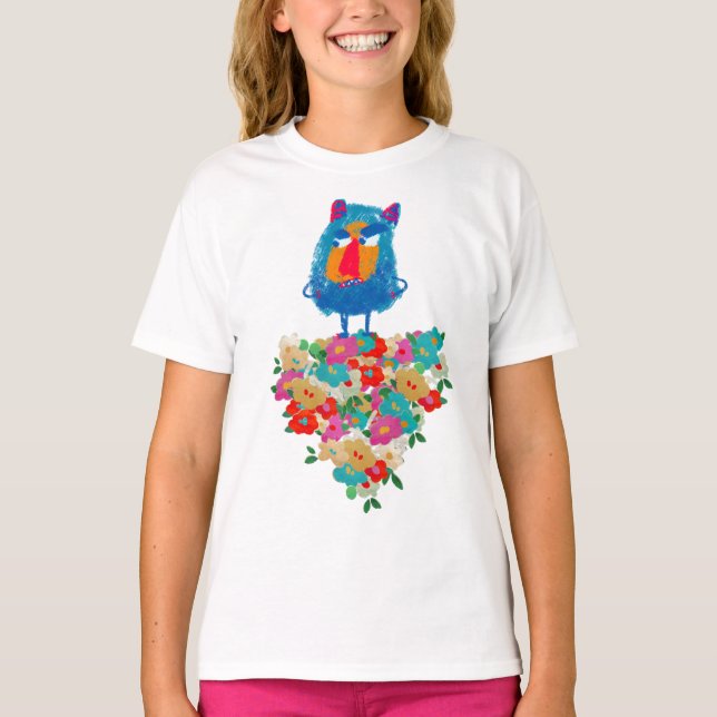 Grumpy Giant on Pastel Blooms T Shirt (Framsida)
