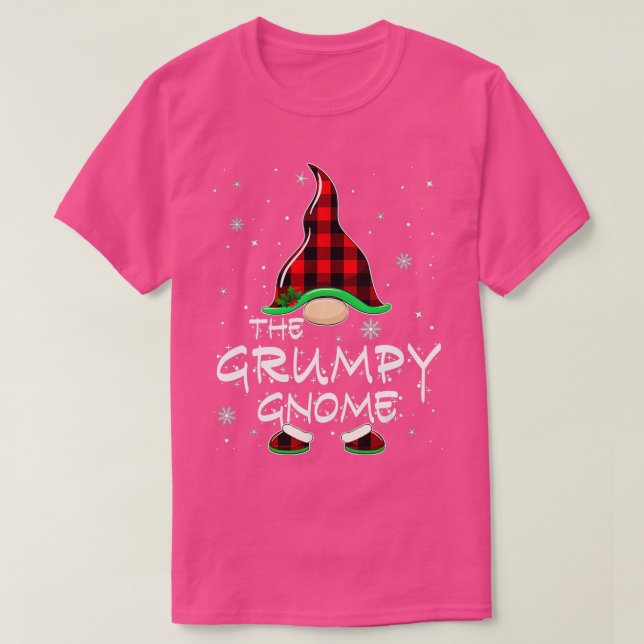 Grumpy Gnome Buffalo Play Matching Family Christm T Shirt (Design framsida)