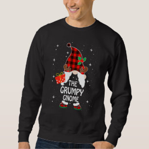 Grumpy Gnome Buffalo Randig Matchande Familj Jul Lång Ärmad Tröja