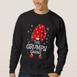 Grumpy Gnome Buffalo-rutig Matchande Familj Jul Lång Ärmad Tröja