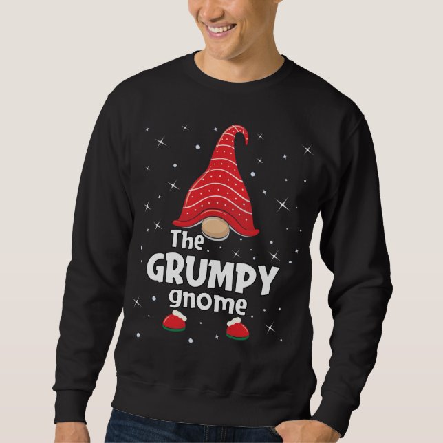 Grumpy Gnome-familjen matchande julklapp Pajam Lång Ärmad Tröja (Framsida)