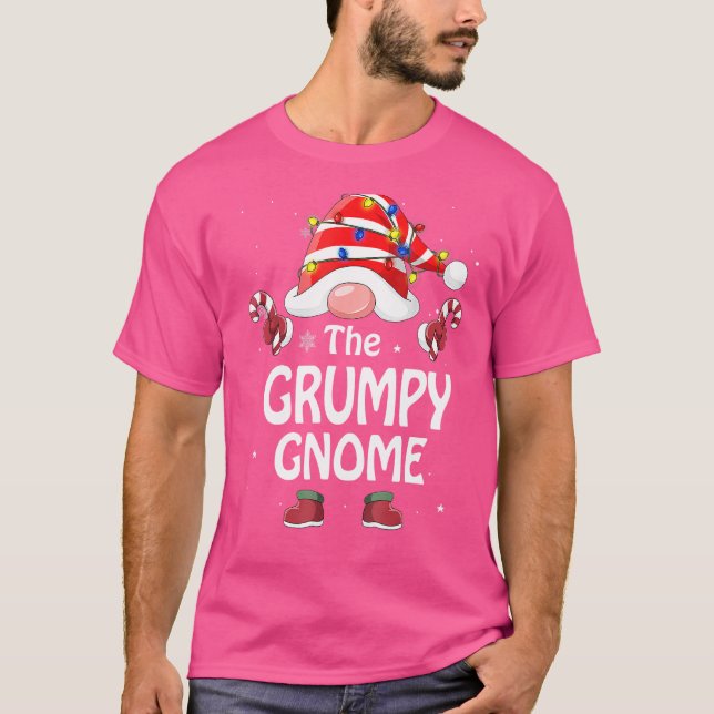Grumpy Gnome Träd Light Buffalo Play Christma T Shirt (Framsida)