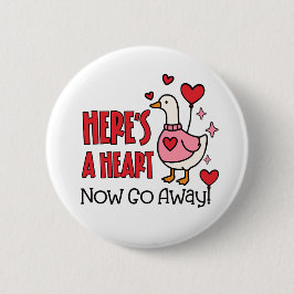 Grumpy Goose Anti-Valentine-hjärta Knapp