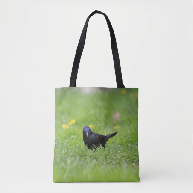 Grumpy Grackle Tote bag Tygkasse (Framsida)