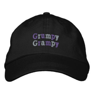 Grumpy Grampy Embroized Baseball Hat Broderad Keps