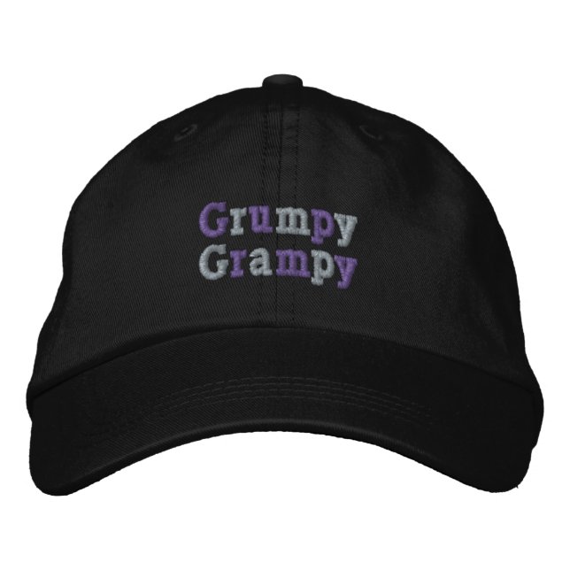 Grumpy Grampy Embroized Baseball Hat Broderad Keps (Framsida)