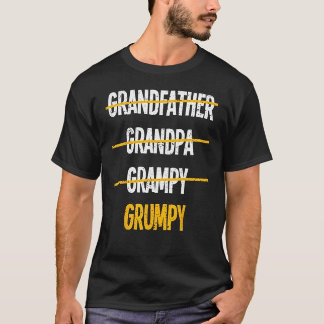 Grumpy Grandfather Family Father Day 1 T Shirt (Framsida)