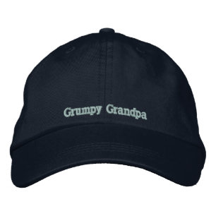 Grumpy Grandpa Broderad Keps