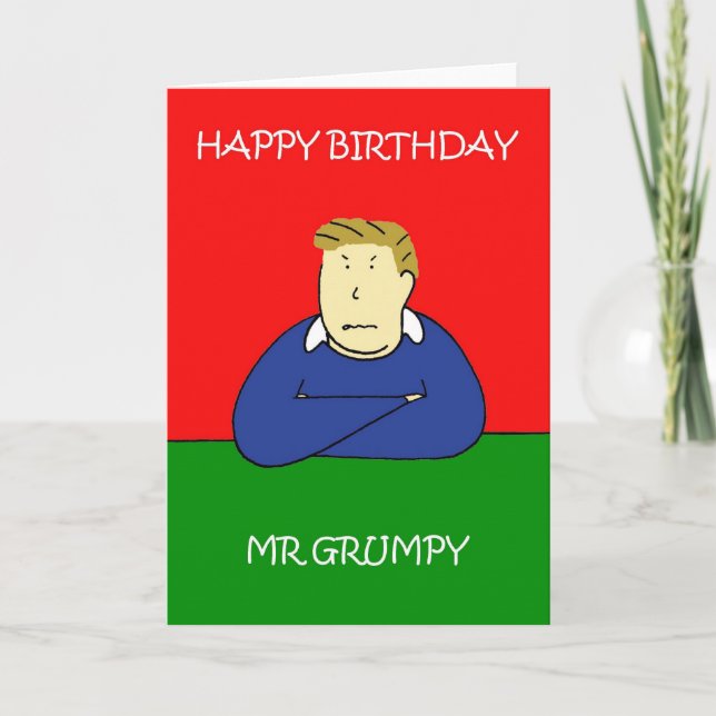 Grumpy Grattis på födelsedagen Kort (Framsida)