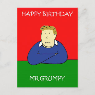 Grumpy Grattis på födelsedagen Vykort