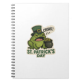 Grumpy Groda St. Patricks dag Anteckningsbok
