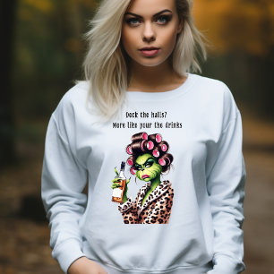 Grumpy Grönt Hårig Women Kärlek Cocktails T Shirt