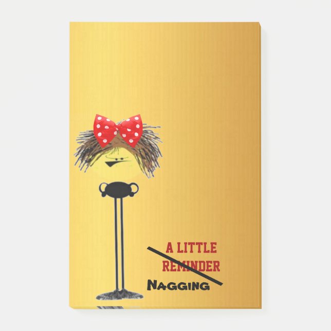 Grumpy hästkrake post-it block (Framsida)