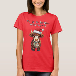 Grumpy Highland Cow Christmas T Shirt