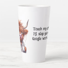 Grumpy Highland Cow & Google Coffee/Latte Mugg