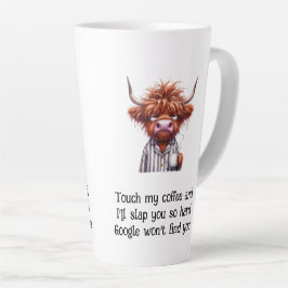 Grumpy Highland Cow & Google Coffee/Latte Mugg