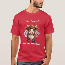 Grumpy Highland Cow Valentine Day T Shirt