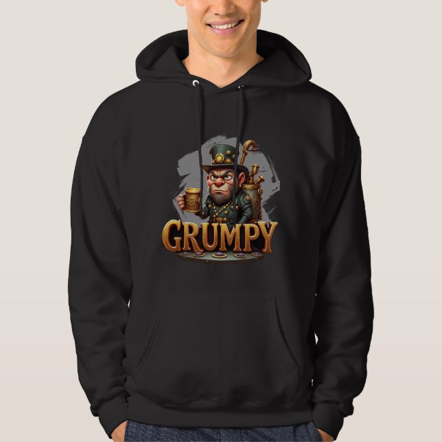Grumpy Hoodie – Rolig attityd-tröja (Framsida)