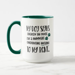 Grumpy Hund Funny Quote med Pet Photo Grönt Mugg