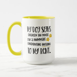 Grumpy Hund Funny Quote med Pet Photo Gult Mugg