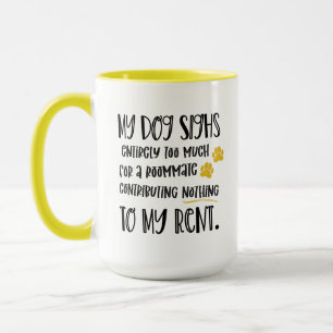 Grumpy Hund Funny Quote med Pet Photo Gult Mugg