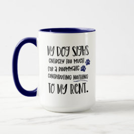 Grumpy Hund Funny Quote med Pet Photo Navy Mugg