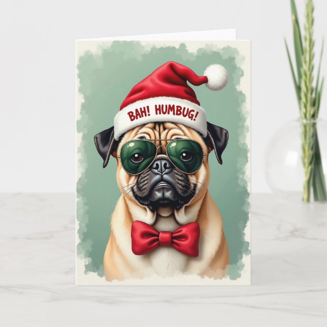 Grumpy Hund Porträtt Kort (Framsida)