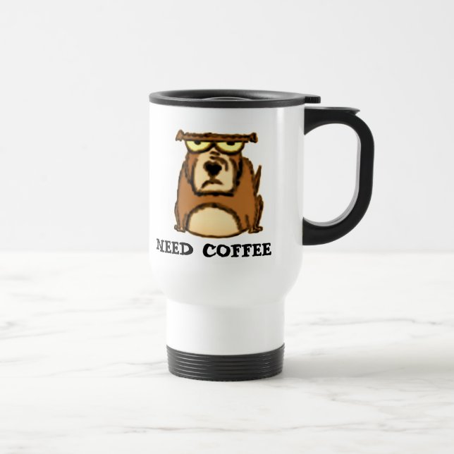 Grumpy hundtravel mug resemugg (Höger)