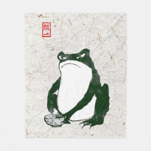 Grumpy Japanska Frog Toad 1800-talet Fleecefilt