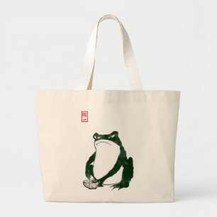 Grumpy Japanska Frog Toad 1800-talet Jumbo Tygkasse