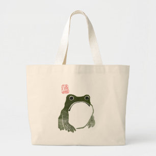 Grumpy Japanska Frog Toad 1800-talet Jumbo Tygkasse