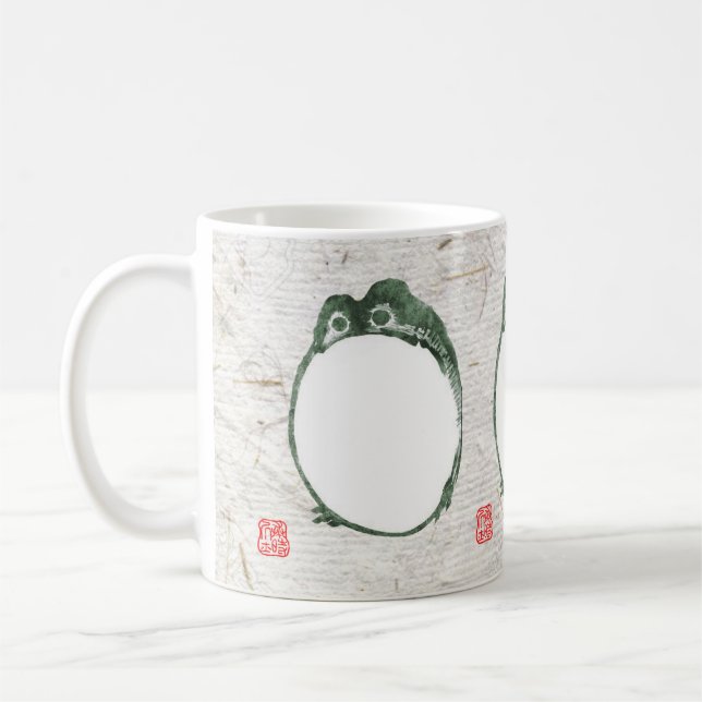 Grumpy Japanska Frog Toad 1800-talet Kaffemugg (Vänster)