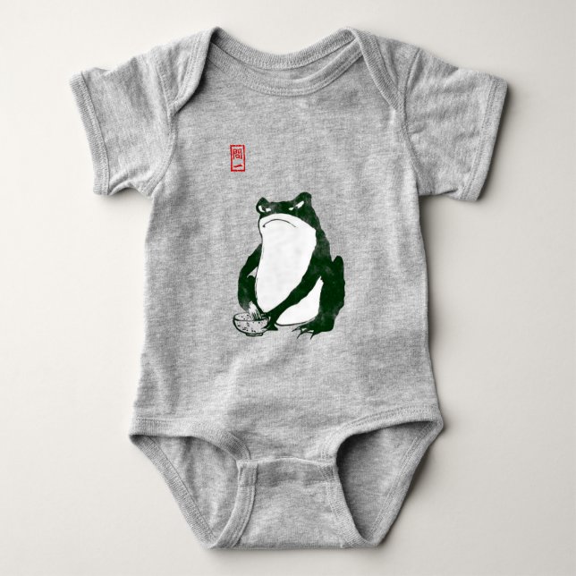 Grumpy Japanska Frog Toad 1800-talet T Shirt (Framsida)