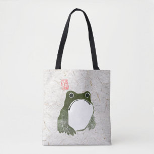 Grumpy Japanska Frog Toad 1800-talet Tygkasse