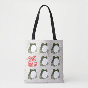 Grumpy Japanska Frog Toad 1800-talet Tygkasse