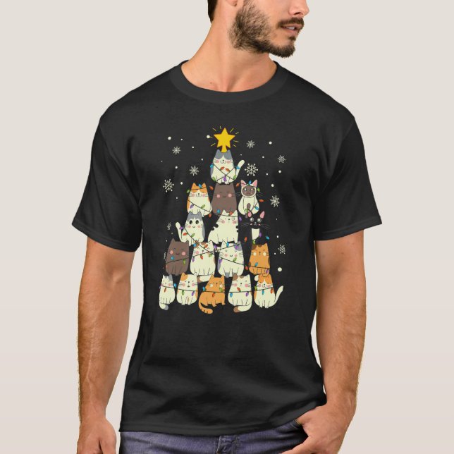 Grumpy Jul Cat Chatta Superskoj Kattdjur Festive T Shirt (Framsida)