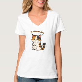 Grumpy Kalico Katt - jag dömer dig T Shirt